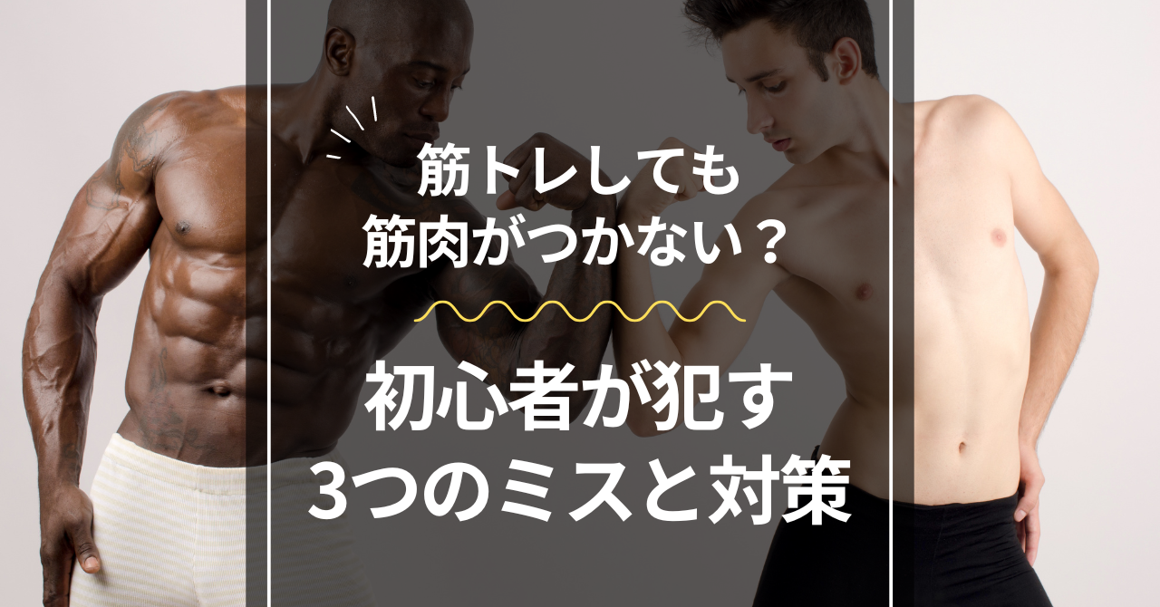 初心者が犯す3つのミスと対策